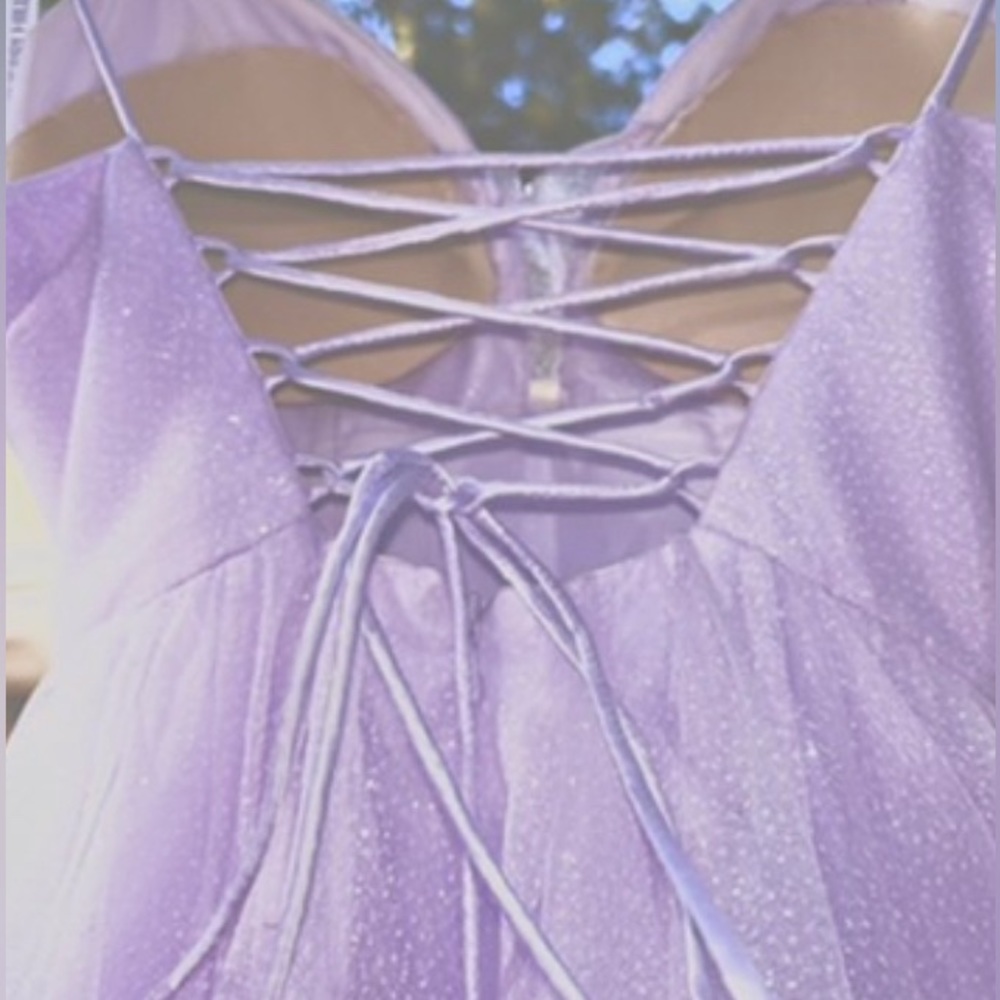 A Beautiful Pixie Style Periwinkle Colored Dress. - image 3